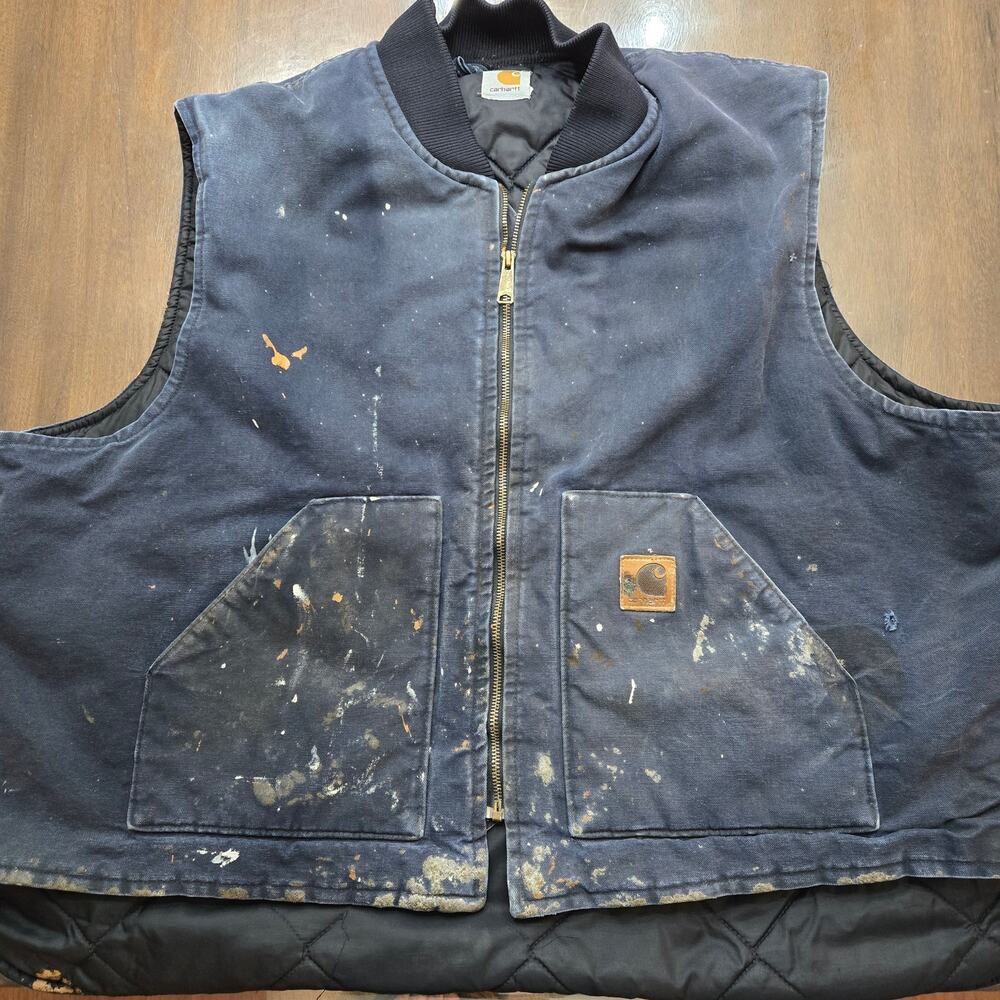 Vintage Carhartt Men's Duck Work Vest size unknown
